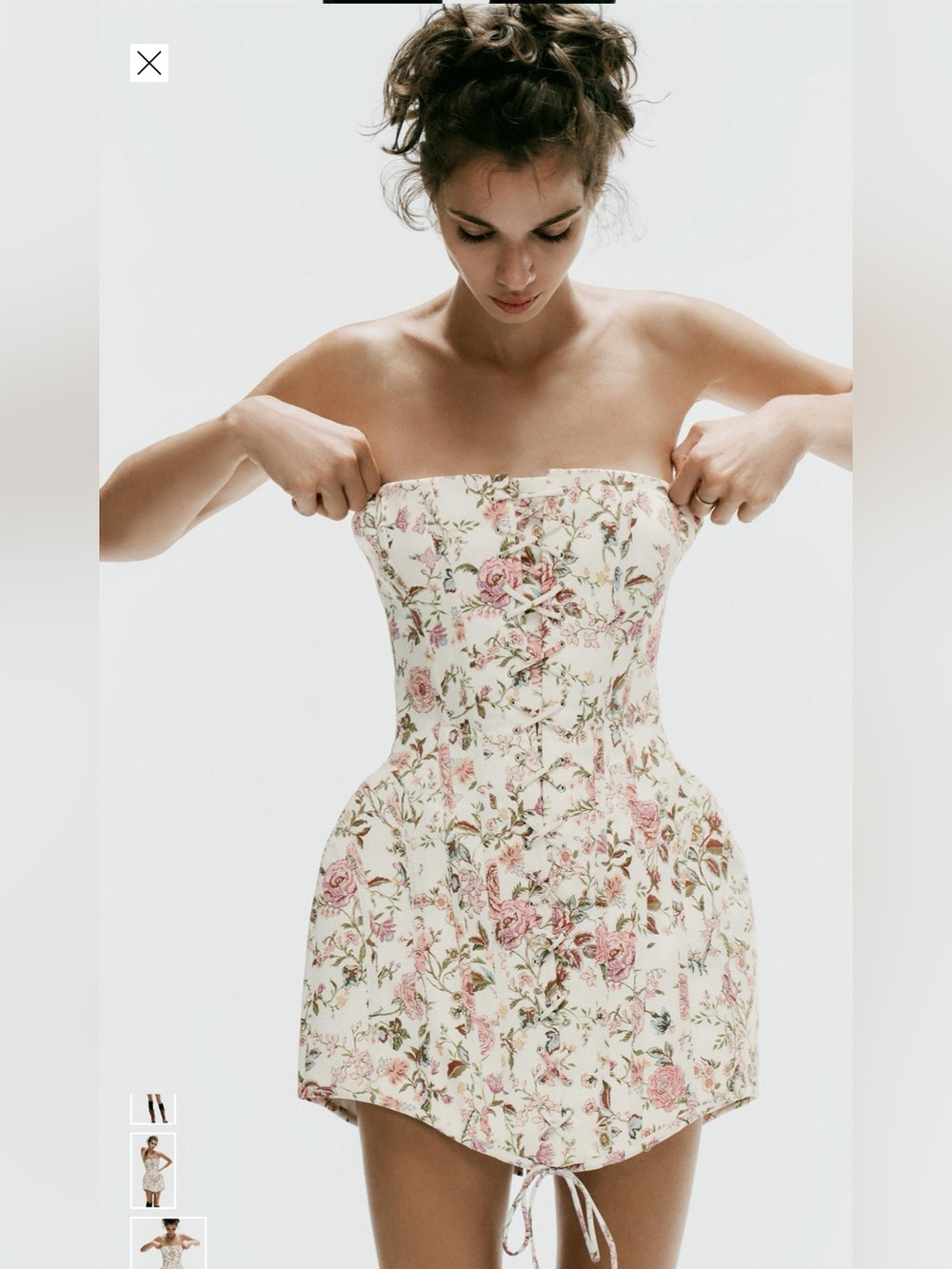 ZARA Floral Off The Shoulder Dress - Picture 3 of 7